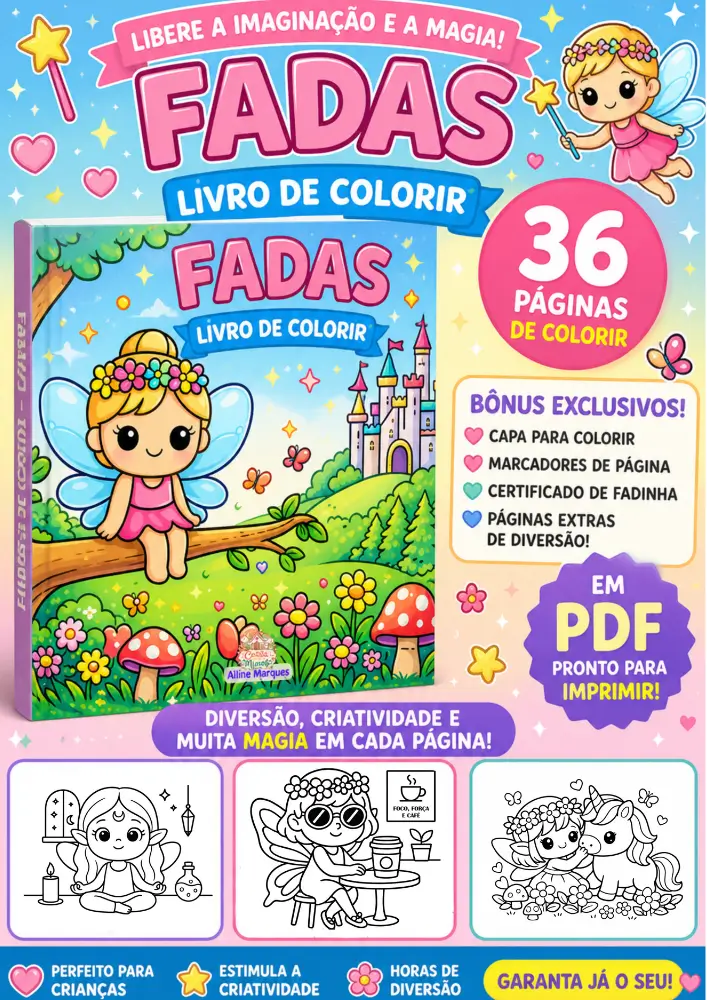 livro de colorir pdf fadas